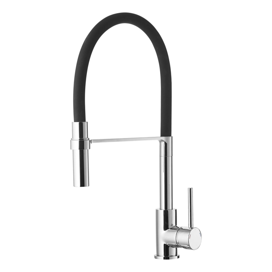 ALVEUS 1129024 - Dřezová baterie s flexibilním ramínkem ELIA 45 cm lesklý chrom/černá