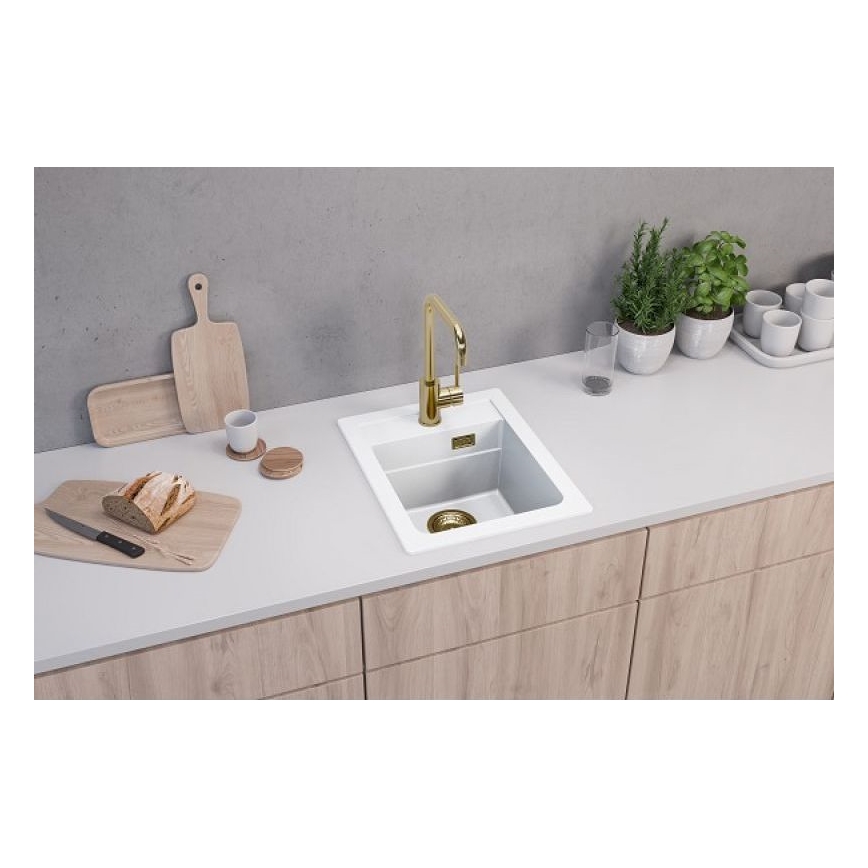 ALVEUS 1139079 - Kuchyňský dřez ATROX 50x40 cm granit/bílá