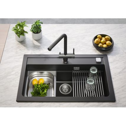 ALVEUS 1139808 - Dřezová baterie AGUILA 33,3 cm granit/černá