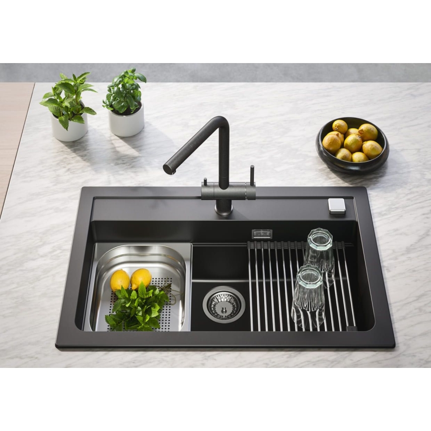 ALVEUS 1139808 - Dřezová baterie AGUILA 33,3 cm granit/černá