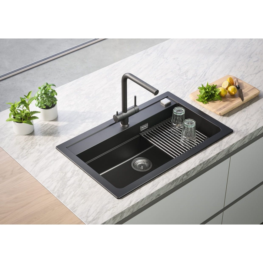 ALVEUS 1139808 - Dřezová baterie AGUILA 33,3 cm granit/černá