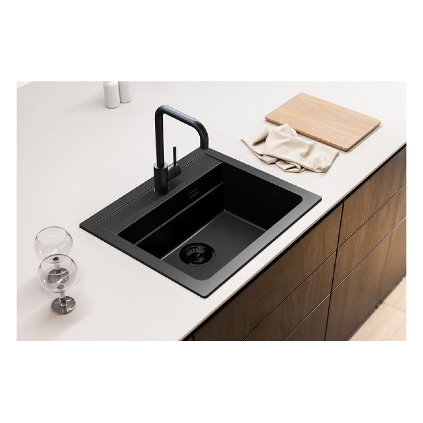 ALVEUS 1148162 - Kuchyňský dřez ATROX 59x50 cm granit/černá