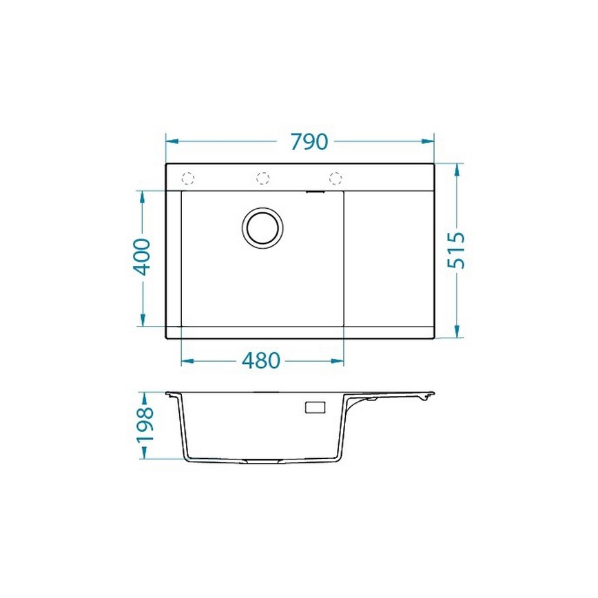 ALVEUS 1149301 - Kuchyňský dřez PURE 79x51,5 cm granit/béžová