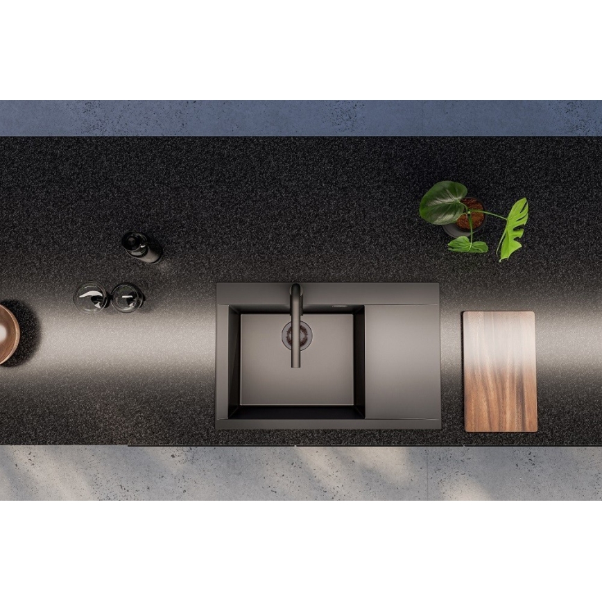ALVEUS 1149305 - Kuchyňský dřez PURE 79x51,5 cm granit/černá