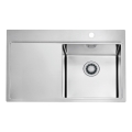 ALVEUS 1149516 - Kuchyňský dřez PURE 79x52,5 cm satin, pravý + sifon s rychlouzávěrem