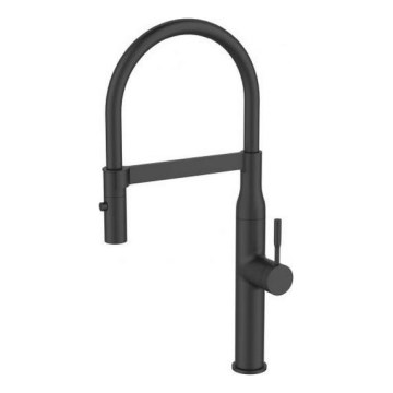 ALVEUS 1150893 - Dřezová baterie s flexibilním ramínkem se sprškou MIRAGE 49,5 cm černá