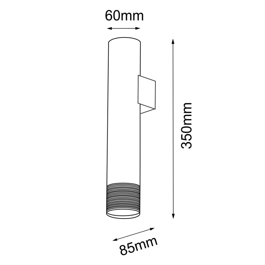 Amplex - Nástěnné svítidlo 1xGU10/15W/230V