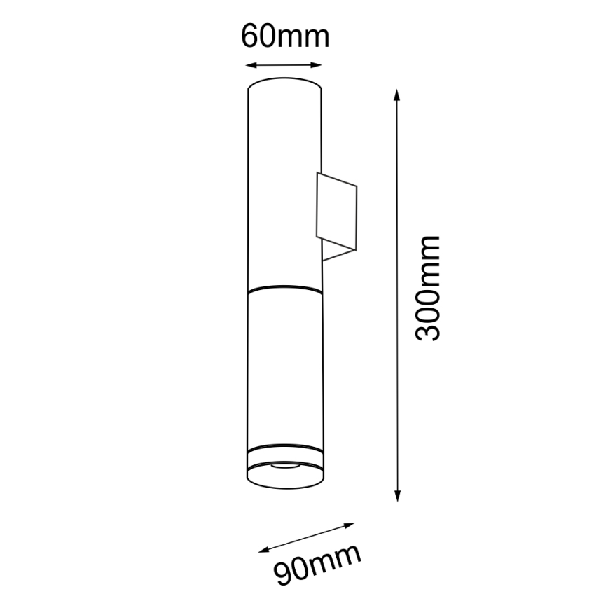 Amplex - Nástěnné svítidlo 1xGU10/15W/230V