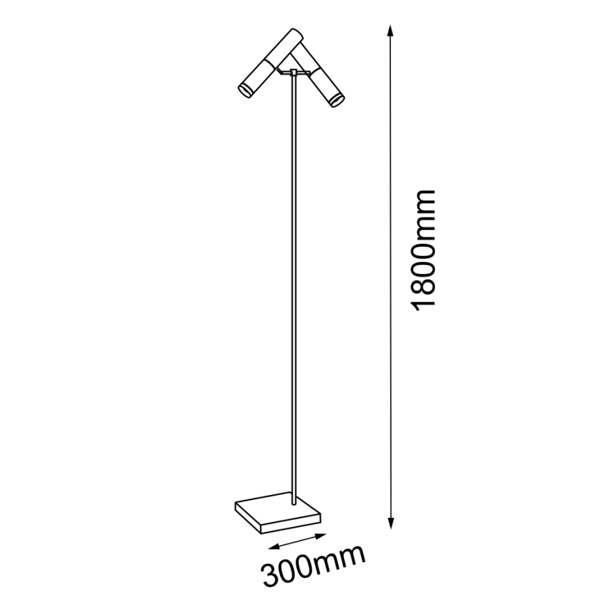 Amplex - Stojací lampa 2xGU10/15W/230V