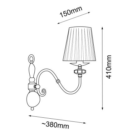 Amplex - Nástěnná lampa 1xE14/10W/230V