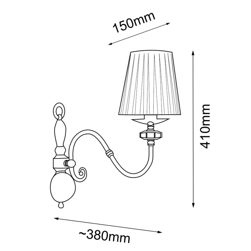 Amplex - Nástěnná lampa 1xE14/10W/230V