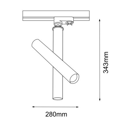 Amplex - Bodové svítidlo do lištového systému 1xGU10-MR11/15W/230V černá/mosaz