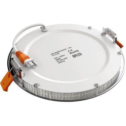 APLED - LED Koupelnové podhledové svítidlo RONDO LED/12W/230V IP40 pr. 17 cm matný chrom