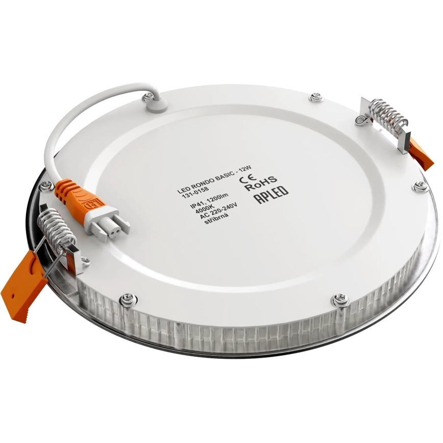 APLED - LED Koupelnové podhledové svítidlo RONDO LED/12W/230V IP40 pr. 17 cm matný chrom