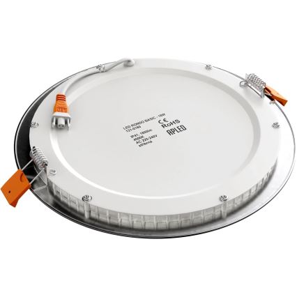 APLED - LED Koupelnové podhledové svítidlo RONDO LED/18W/230V IP40 pr. 22,5 cm matný chrom