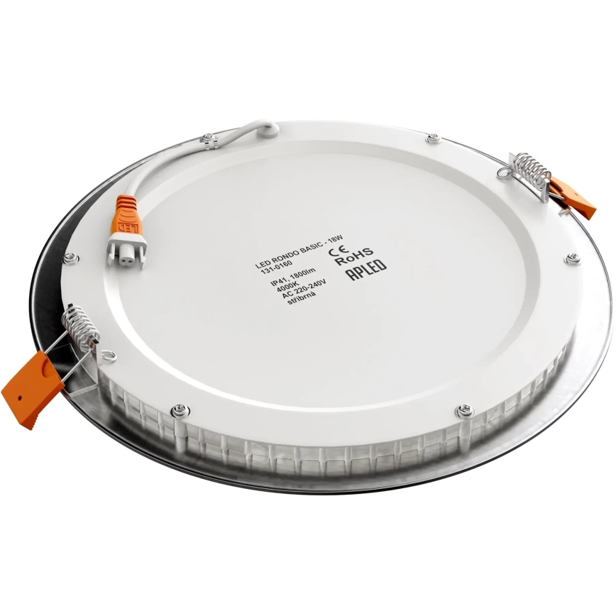 APLED - LED Koupelnové podhledové svítidlo RONDO LED/18W/230V IP40 pr. 22,5 cm matný chrom