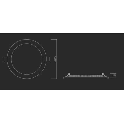 APLED - LED Koupelnové podhledové svítidlo RONDO LED/18W/230V IP40 pr. 22,5 cm matný chrom