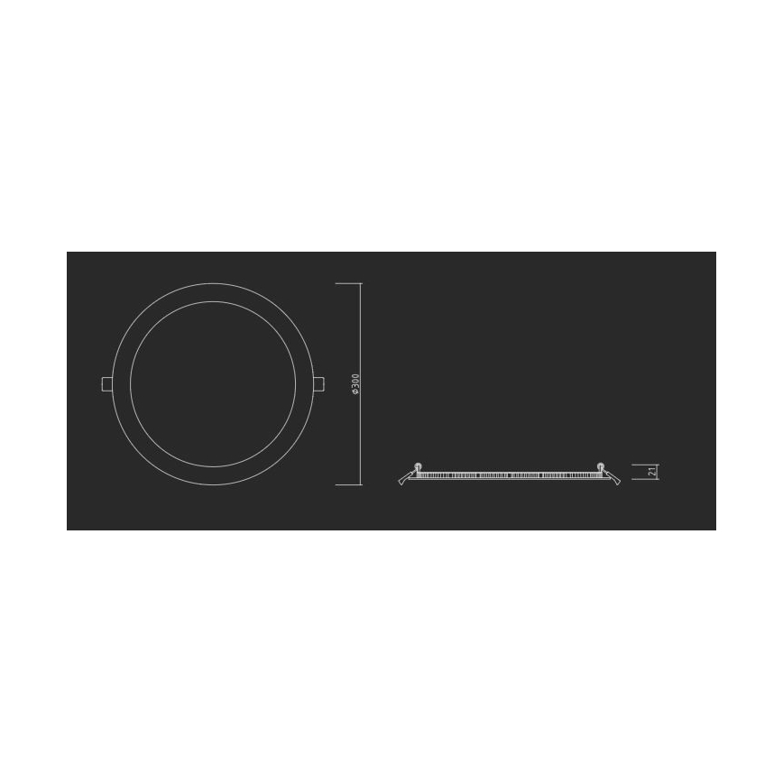 APLED - LED Koupelnové podhledové svítidlo RONDO LED/24W/230V IP40 pr. 30 cm bílá