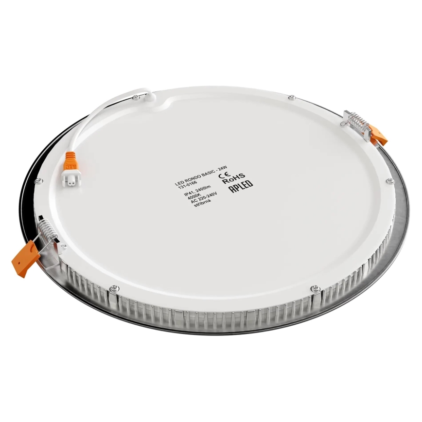 APLED - LED Koupelnové podhledové svítidlo RONDO LED/24W/230V IP40 pr. 30 cm matný chrom