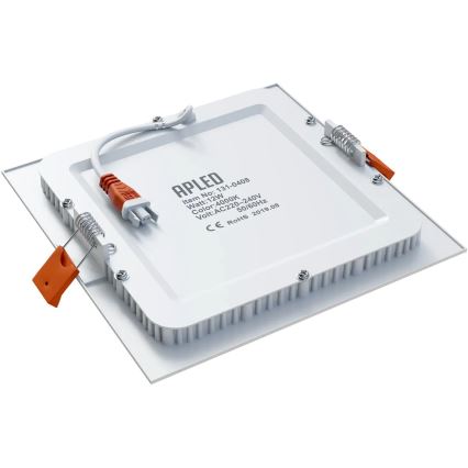 APLED - LED Koupelnové podhledové svítidlo SQUARE LED/12W/230V IP40 17x17 cm bílá