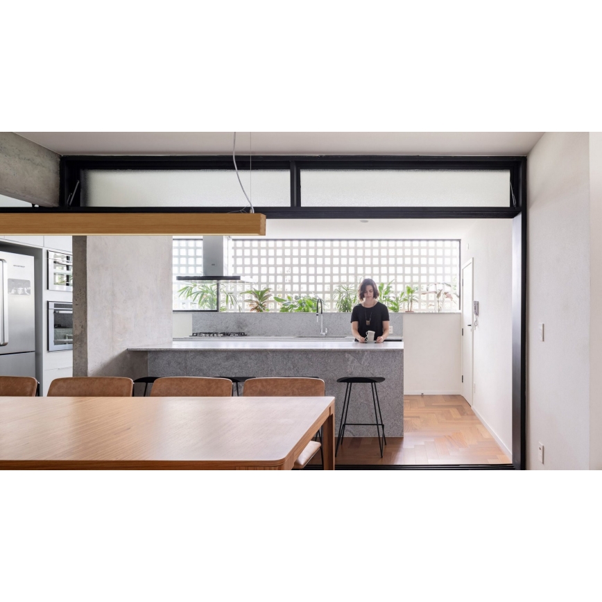 APLED - LED Lustr na lanku LOOK LED/48W/230V 4000K 150 cm dub
