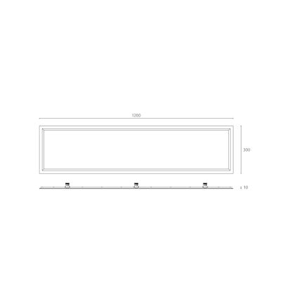 APLED - LED Koupelnový podhledový panel QUADRA LED/40W/230V 4000K IP41 120x30cm