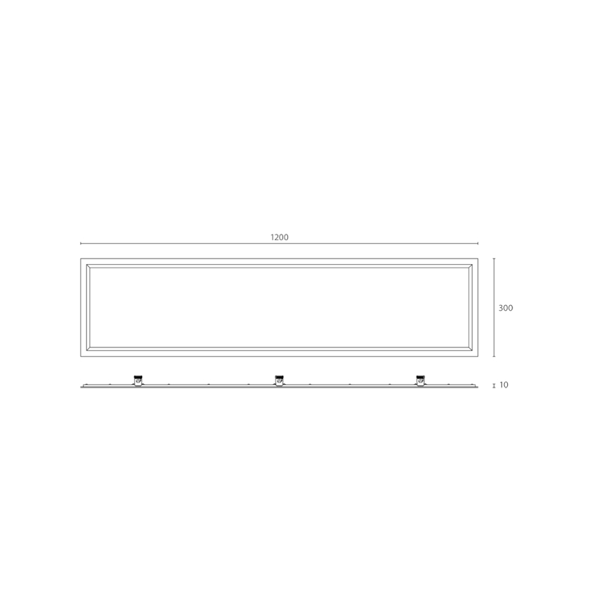 APLED - LED Koupelnový podhledový panel QUADRA LED/40W/230V 4000K IP41 120x30cm
