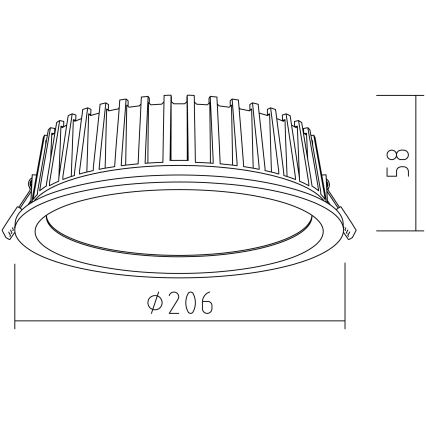 APLED - LED Podhledové svítidlo RONDO WOODLINE LED/12W/230V 3000K pr. 20 cm jasan masiv