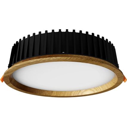 APLED - LED Podhledové svítidlo RONDO WOODLINE LED/18W/230V 3000K pr. 26 cm dub masiv