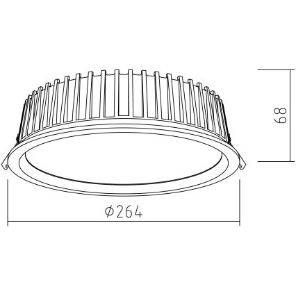 APLED - LED Podhledové svítidlo RONDO WOODLINE LED/18W/230V 3000K pr. 26 cm dub masiv