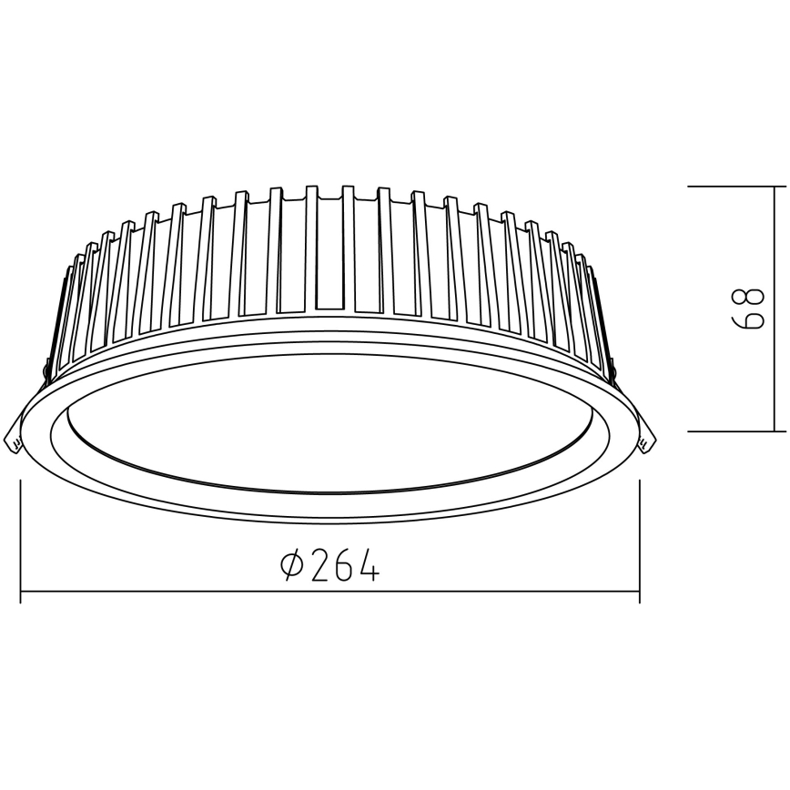 APLED - LED Podhledové svítidlo RONDO WOODLINE LED/18W/230V 3000K pr. 26 cm dub masiv