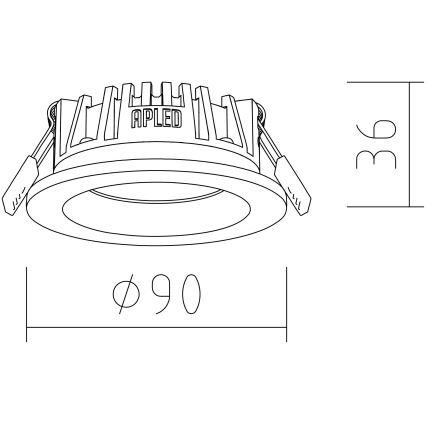 APLED - LED Podhledové svítidlo RONDO WOODLINE LED/3W/230V 3000K pr. 9 cm borovice masiv