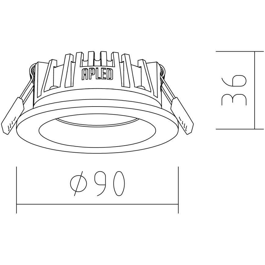 APLED - LED Podhledové svítidlo RONDO WOODLINE LED/3W/230V 4000K pr. 9 cm borovice masiv