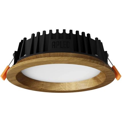 APLED - LED Podhledové svítidlo RONDO WOODLINE LED/6W/230V 3000K pr. 15 cm dub masiv