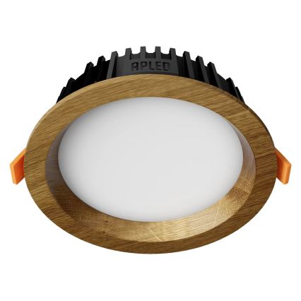 APLED - LED Podhledové svítidlo RONDO WOODLINE LED/6W/230V 3000K pr. 15 cm dub masiv