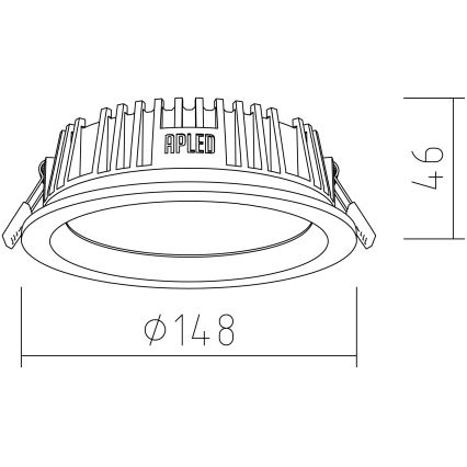 APLED - LED Podhledové svítidlo RONDO WOODLINE LED/6W/230V 3000K pr. 15 cm dub masiv