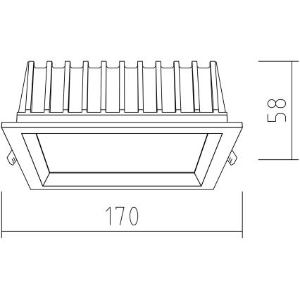 APLED - LED Podhledové svítidlo SQUARE WOODLINE LED/12W/230V 3000K 17x17 cm borovice masiv