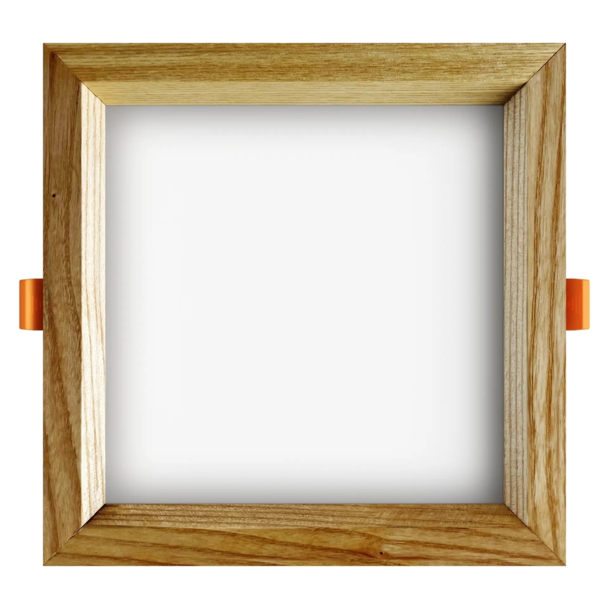 APLED - LED Podhledové svítidlo SQUARE WOODLINE LED/12W/230V 3000K 17x17 cm jasan masiv