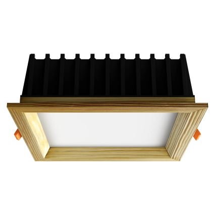 APLED - LED Podhledové svítidlo SQUARE WOODLINE LED/12W/230V 4000K 17x17 cm borovice masiv