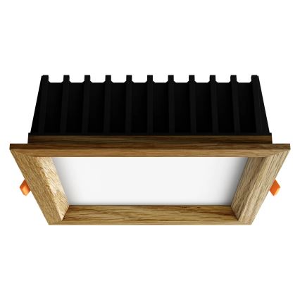 APLED - LED Podhledové svítidlo SQUARE WOODLINE LED/12W/230V 4000K 17x17 cm dub masiv