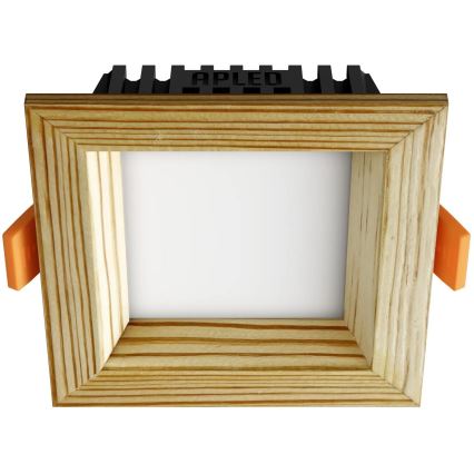 APLED - LED Podhledové svítidlo SQUARE WOODLINE LED/3W/230V 3000K 9x9 cm borovice masiv