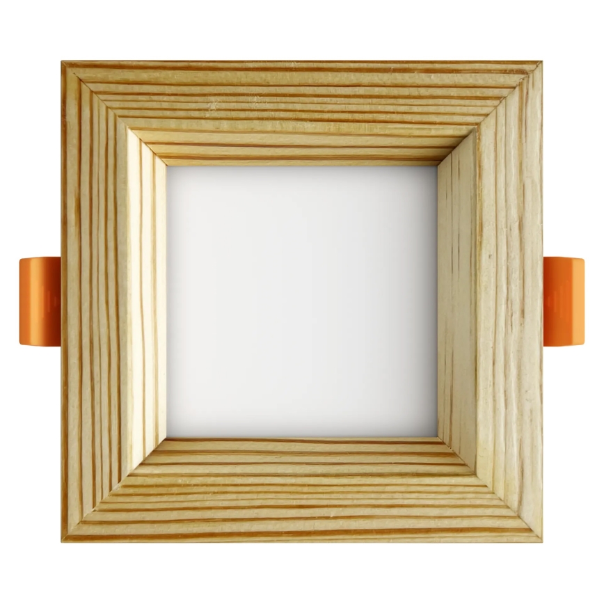 APLED - LED Podhledové svítidlo SQUARE WOODLINE LED/3W/230V 3000K 9x9 cm borovice masiv