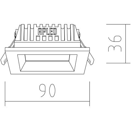 APLED - LED Podhledové svítidlo SQUARE WOODLINE LED/3W/230V 3000K 9x9 cm borovice masiv