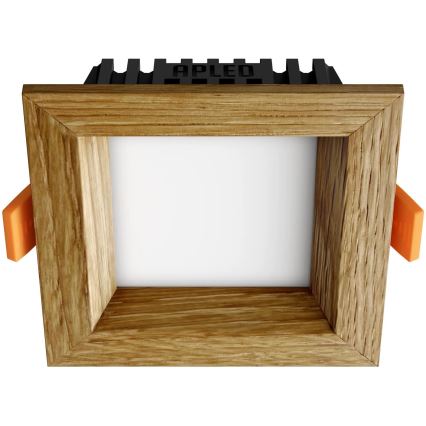 APLED - LED Podhledové svítidlo SQUARE WOODLINE LED/3W/230V 4000K 9x9 cm dub masiv