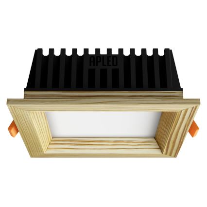 APLED - LED Podhledové svítidlo SQUARE WOODLINE LED/6W/230V 4000K 12x12 cm borovice masiv