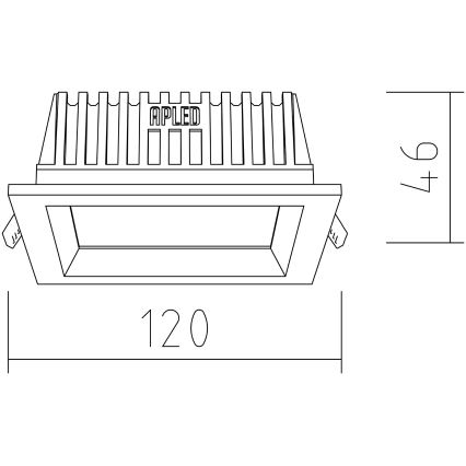 APLED - LED Podhledové svítidlo SQUARE WOODLINE LED/6W/230V 4000K 12x12 cm dub masiv