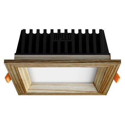 APLED - LED Podhledové svítidlo SQUARE WOODLINE LED/6W/230V 4000K 12x12 cm jasan masiv