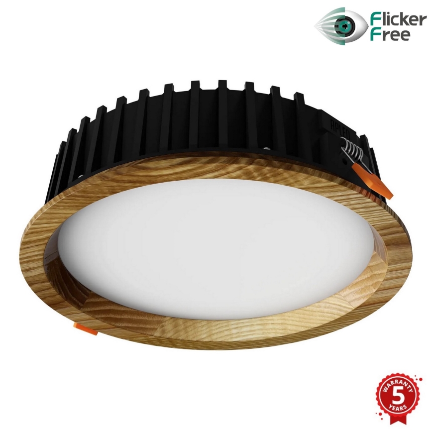 APLED - LED Podhledové svítidlo RONDO WOODLINE LED/12W/230V 3000K pr. 20 cm jasan masiv