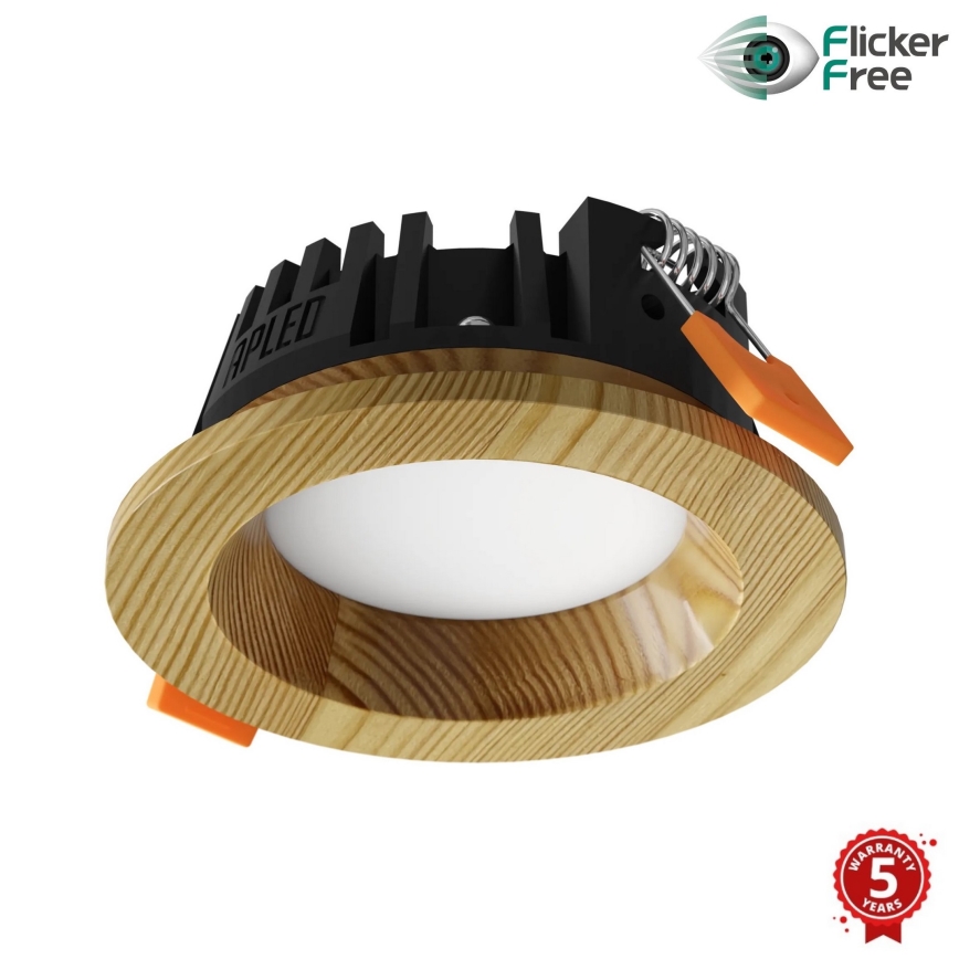 APLED - LED Podhledové svítidlo RONDO WOODLINE LED/3W/230V 3000K pr. 9 cm borovice masiv