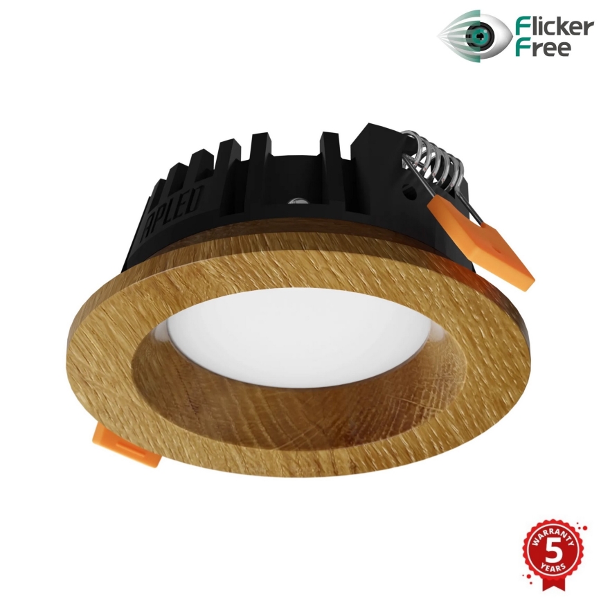 APLED - LED Podhledové svítidlo RONDO WOODLINE LED/3W/230V 3000K pr. 9 cm dub masiv